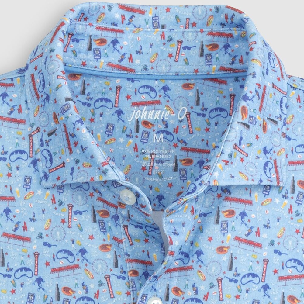 Johnnie-O Chi Town Performance Jersey Polo JMP06870 Small. NWT.